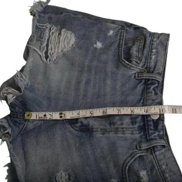Gap  Jean Shorts Distressed Cutoffs High Rise Light Wash Size 25 - Picture 9 of 10